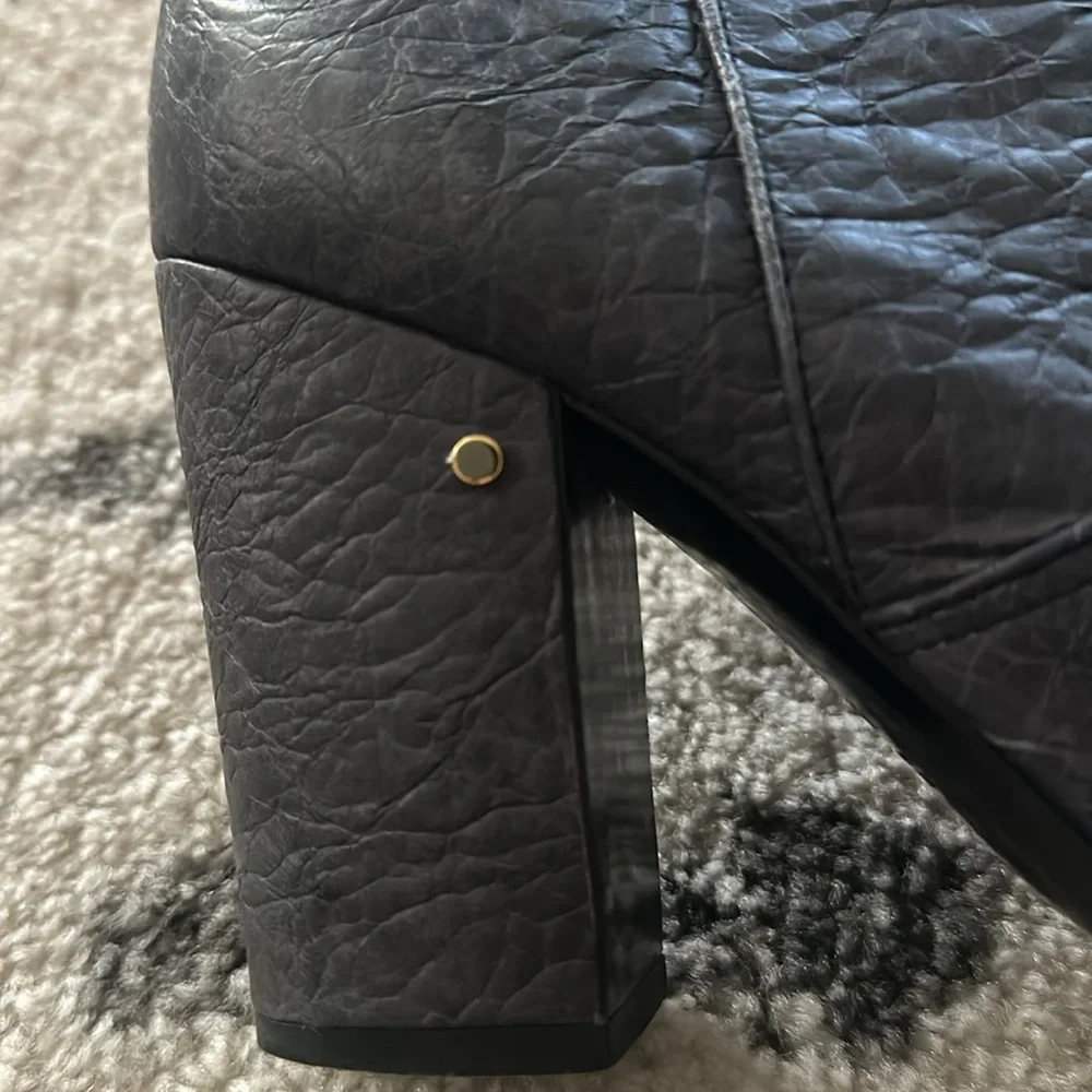 Laurence Decade Crinkle Leather Silas Over The Knee Boot